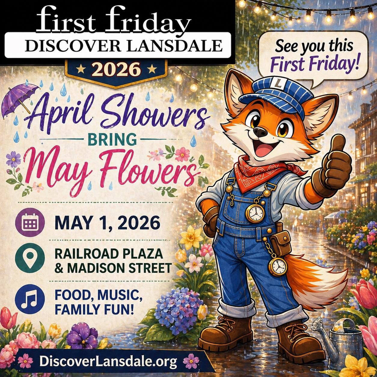 First Fridays return to Lansdale with ‘April Showers Bring May Flowers’ theme